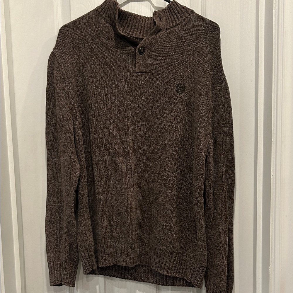 Chaps Men's Dark Brown Turtleneck Sweater